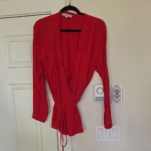 LOFT Vibrant Red Top